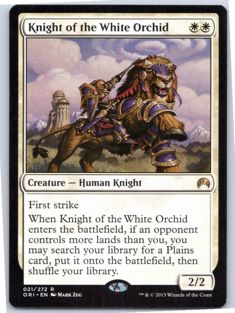 Knight of the White Orchid 21 Rare Magic Origins Magic: The Gathering Near Mint
