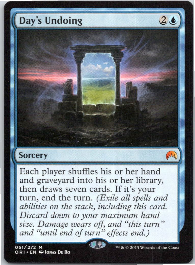 Day's Undoing 051/272 Mythic The List Reprints Magic: The Gathering Near Mint