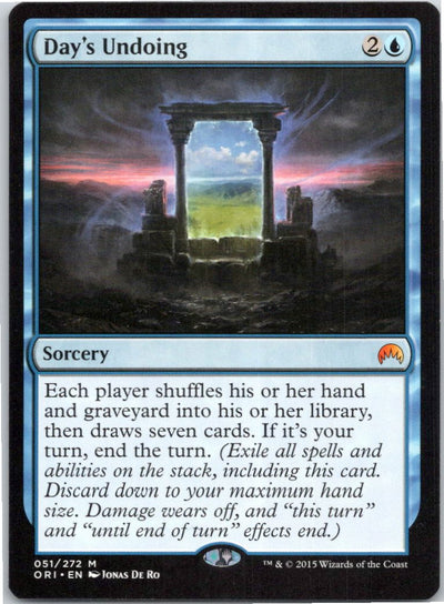 Day's Undoing 051/272 Mythic The List Reprints Magic: The Gathering Near Mint