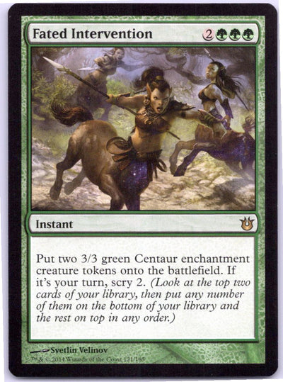 Fated Intervention 121 Rare Born of the Gods Magic: The Gathering Near Mint