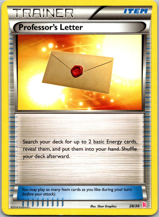 Professor's Letter (Sylveon) 28/30 XY Trainer Kit: Sylveon & Noivern Pokemon NM