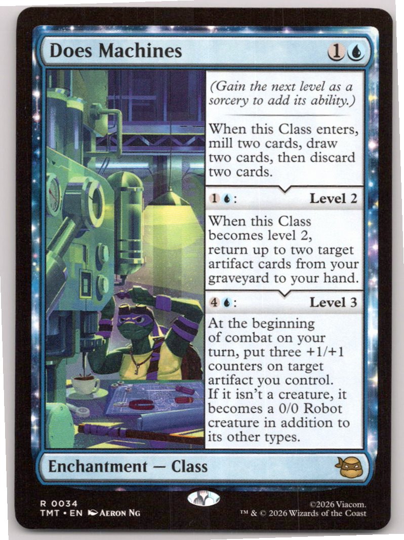 Does Machines Rare Teenage Mutant Ninja Turtles Magic: The Gathering NM