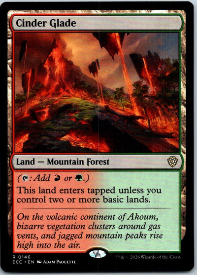 Cinder Glade 146 Rare Commander: Lorwyn Eclipsed Magic: The Gathering Near Mint