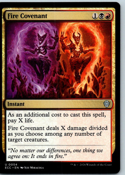 Fire Covenant 54 Uncommon Commander: Lorwyn Eclipsed Magic: The Gathering NM