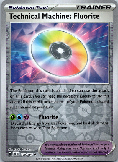 Technical Machine: Fluorite 188/191 Surging Sparks Pokemon Reverse Holo NM