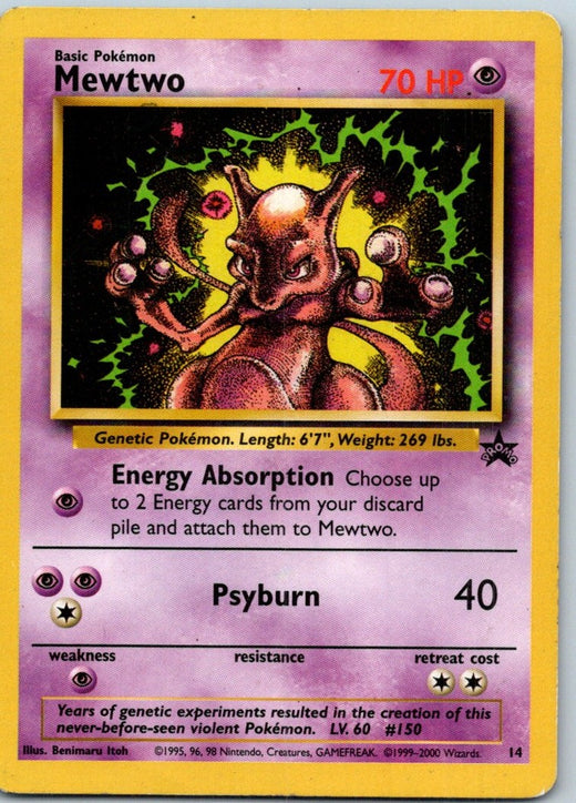 Mewtwo 14 Promo Wizards Black Star Promos Pokemon - card front
