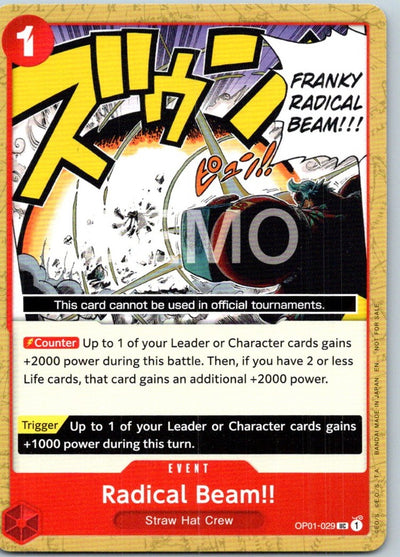 Radical Beam!! OP01-029 Uncommon Romance Dawn One Piece Near Mint