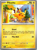 Pikachu 018/091 Common Paldean Fates Pokemon Near Mint