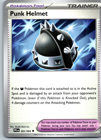 Punk Helmet 092/094 Uncommon Phantasmal Flames Pokemon Near Mint